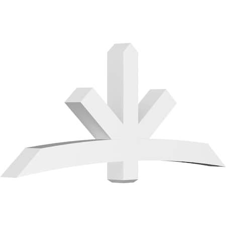 Ekena Millwork Alberta Architectural Grade PVC Gable Bracket, 84"W x 35"H x 6"D x 6"F, 10/12 Pitch GBP084X35X0606ALB00